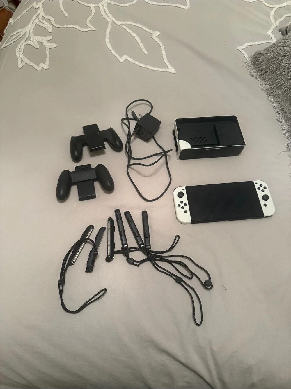 Nintendo Switch OLED Console — White Joy‑Con Set with Dock & Accessories